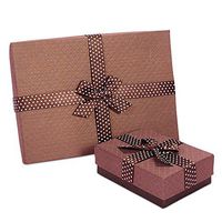 Brown Candy Boxes with Ribbon | Quantity: 24 | Width: 5"