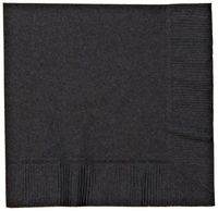 Boardwalk 42065 Paper Cocktail Napkin, 2-Ply, 10" Width x 10" Length, Black (4 Pack of 250)