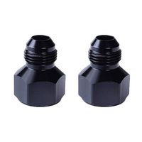 EVIL ENERGY Female AN10 to Male AN8 Flare Reducer Hose Fitting Adapter Black 2 Pcs