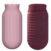 Sun Kea Microwave Heating Bottles Mini Cylinder Hot Water Bag Winter Hand Warmer with Soft Knit Cover,Hot&Cold Therapies