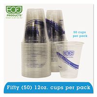 Eco EPCR12PK Recycled Content Clear Plastic Cold Drink Cups44; 14 oz.44; Clear44; 50/Pack