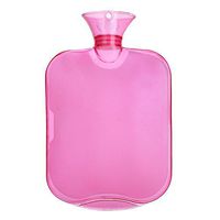 88 Transparent 2000ml Hot Water Bottle gh Density PVC Explosion-Proof Hot Water Pack Bag Up Massage Health Care(Rose)