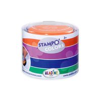 Aladine - Stampo Colors Carnival - Ink Colors XL Size Colour - Washable Ink - Manual Activities and Creative Leisure for Children - Box of 4 Large Format Inks - From 3 years