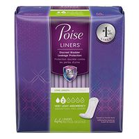 Poise Incontinence Panty Liners, Very Light Absorbency, Long, 44 Cont by Poise
