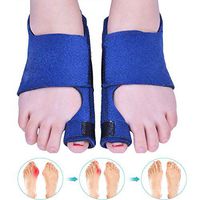 MEET 2pcs Bunion Splints Toe Straighteners Big Toe Corrector for Hallux Valgus and Night Pain Relief Blue