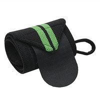 Lamdoo Sport Wrist Weight Lifting Strap Fitness Gym Wrap Bandage Hand Support Wristband Black+Green