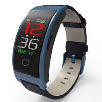 luckyruby CK11C Bluetooth 4.0 Smart Watch Bracelet Blood Pressure Tracker IP67 Waterproof Full Touch Color LCD Smart Bracelet Pedometer Wristband for iOS & Android (Blue)