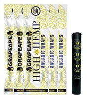 Herb Airtight Pocket Protector with Organic Grape Ape Hemp Wraps Vegan Non-GMO 5 Count DC Crafts Nation - Happy Face