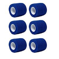 Aguaton Fidowrap Self-Adherent Stretch Cohesive Tape Wrap Bandage for Pets (Pack of 6) 2 Inches by 6 Yards (Blue)