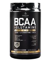 Sascha Fitness BCAA 4:1:1 + Glutamine, HMB, L-Carnitine, HICA | Powerful and Instant Powder Blend with Branched Chain Amino Acids (BCAAs) for Pre, Intra and Post-Workout (Piña Colada)