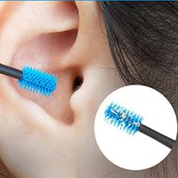 Vacally Reusable Dual Head Ear Cleaning Stick Ear Pick Ear Wax Remover Cleaner Tool Cone Candles with Protective disks for Ear Blocker