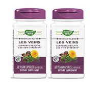 Nature's Way Leg Veins Supports Healthy Leg Vein Strength Dietary Supplement (60 Vegan Capsules) Pack of 2