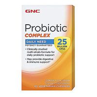 GNC Probiotic Complex Daily Need with 25 Billion CFUs, Twin Pack, 60 Capsules per Bottle, Daily Probiotic Support