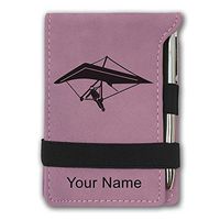 Mini Notepad, Hang Glider, Personalized Engraving Included (Pink)