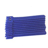 NTE Electronics 04-0640HL6 Nylon/Polypropylene Hook and Loop Cable Ties, 40 lb. Tensile Strength, 5.91" Length, 0.470" Width, Blue (Pack of 10)