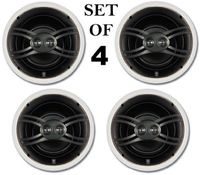 Yamaha In-Ceiling 3-Way 100 watts Natural Sound Custom Easy-to-install Speakers (Set of 4) with Dual Tweeters & 6-1/2" Woofer for 1 Large Room or Several Smaller Rooms