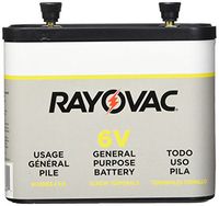 RAYOVAC Lantern Battery, 6 Volt Screw Terminals, 918C