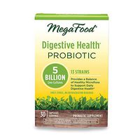 MegaFood, Digestive Health Probiotics, Shelf-Stable Dietary Supplement with 5 Billion CFU, 30 Servings (30 Capsules)