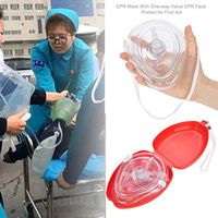 Sala-Ctr - CPR Emergency First Aid Masks CPR Breathing Mask Mouth Breath One-way Valve Tools for Training Teaching Face Protect