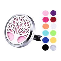 VALYRIA Tree of Life Aromatherapy Car Essential Oil Diffuser Air Freshener Charm(Silver-38mm)