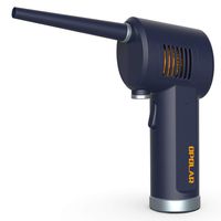 Battery Operated Air Duster for Keyboard Cleaning, Powerful 33000 RPM, Rechargeable 6000mAh Battery, 10W Fast Charging, for Electronics, Computers（Blue)