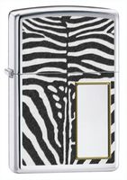 Zippo Zebra High Polish Chrome Lighter