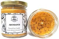 Art of the Root Abundance 8 oz Soy Herbal Spell Candle for Prosperity, Good Fortune & Success (Wiccan, Pagan, Hoodoo, Magick)