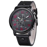 Fxbar,Hot Men's Sports Quartz Watches Arabic Numerals Analog Wrist Watch Business Wristwatch (Black)