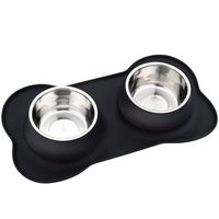 URPOWER Dog Bowls Stainless Steel Dog Bowl with No Spill Non-Skid Silicone Mat 53 oz Feeder Bowls Pet Bowl for Dogs Cats and Pets