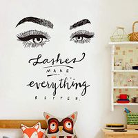 Xisheep Wall Sticker, Eye and Face Shop Creative Carving Can Remove Personality Wall Stickers Garden Decor Home Decorations, for Home DIY Day Multicolor