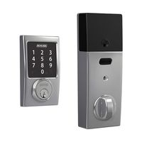 Schlage Connect Smart Deadbolt with Century trim in Bright Chrome, Zigbee Certified - BE468GBAK CEN 625