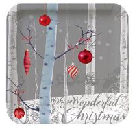 White Winter 7-inch Paper Plates 8 Per Pack