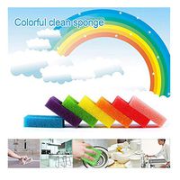 Kitchen Cleaning Sponges,Dishes, Bathroom, Car Wash, Abrasive Scrubber Sponge Dish Pads, Heavy Duty, Colourful (Pack of 7) (Multicolor (7pc), 21x12x7.5 cm/8.3x4.7x3in)