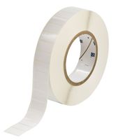 Brady THT-59-483-10 1" Width x 0.5" Height, 1.2" Web Width, B-483 Ultra Aggressive Polyester, Gloss Finish White Thermal Transfer Printable Label (10000 per Roll)
