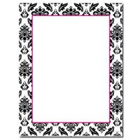 Black & White Damask 25 Pack