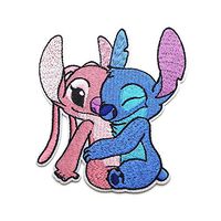 Party Hive Lilo Stitch & Angel Embroidered Iron On Sew On Applique Patch [Clothing, Backpack, Jeans, Hat, Jacket]