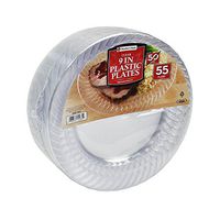 Member's Mark 9 in Clear Plates, 55 Count