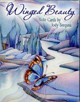 Jody Bergsma "Winged Beauty" Butterflies Mini Note Cards Assortment #34618 - Blank inside