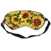 Sunflower Fashion Breathable Sleeping Eye Mask for Men and Women Adjustable Straps Without Pressure Eyeshade for Night Sleep Travel and Nap Blindfold Eye Covers