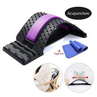 Pawaca Back Stretcher Magnetic Therapy,Acupuncture Lumbar Back Pain Relief Device,Adjustable Lumbar Support Device Massager Posture Corrector with Yoga Mat,Lumbar Support for Office Chair