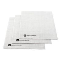 Luxenap Micropoint 2-Ply Dinner Napkins - Soft and Durable 16" x 16" White with Grey Threads Paper Napkins - Disposable and Recyclable - 50-CT - Restaurantware