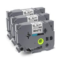 TZ TZe Tape 18mm 0.7 Laminated White TZe-241 TZ-241 Label Tape, 3 Pack Compatible Brother Ptouch Label Tape for Brother PTD400 PT-D400AD PT-D450 PT-D600, 3/4 Inch x 26.2 ft, Black on White