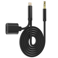 Aux Cord for iPhone with Charge port,2-in-1 i phone Aux Cable for Car with Charger Compatible with iPhone X/XS/XR/XS MAX/8/8P/7/7P, Aux ＆ Charge Cable for iPhone Support IOS 11/12/13 and Above (Black)