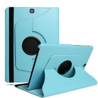 TechCode Samsung Tab E SM-T561 Case, 360 Degrees Rotating PU Leather Smart Case Lightweight Protective Cover for Samsung Galaxy Tab E 9.6 inch Tablet SM-T560(Sky Blue,Tab E 9.6)