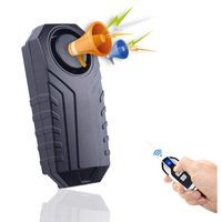 Bicycle Alarm Waterproof with Remote, Vibration Motorcycle Bike Burglar Alarm, No Wiring, No Screw 113dB Super Loud, Adjustable Sensitivity Windows/Door Alarm Vibration Sensors, Glass Break Alarm