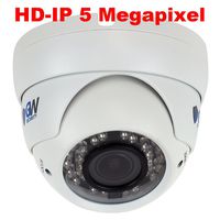 GW Security 5 Megapixel H.265 HD 1920P 2.7-13.5mm Varifocal Zoom Weatherproof PoE Security IP Dome Camera