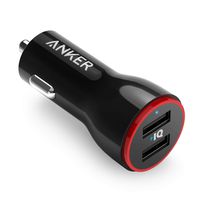 Car Charger, Anker 24W Dual USB Car Charger Adapter, PowerDrive 2 for iPhone XS/MAX/XR/X/8/7/6/Plus, iPad Pro/Air 2/Mini, Note 5/4, LG, Nexus, HTC, and More