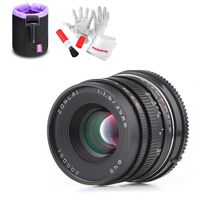 Zonlai 35mm F1.6 Manual Fixed Lens for Sony E-Mount Camera A3000 A5000 A5100 A6000 A6300 A6500 NEX Series VG10 VG20 VG30 EA5 6000L, W Lens Pouch Bag