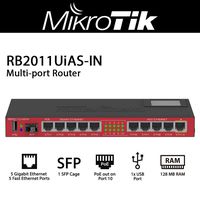 MIKROTIK RB2011UIAS-IN Mikrotik 2011UiAS-IN, RB2011UiAS-IN Multifunctional Router 600MH MikroTik RouterBoard RB2011UiAS-IN Broadband Router W/ 1x SFP Port