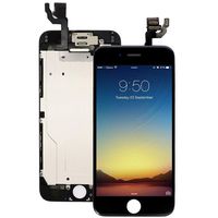 Pre-Assembled Screen Replacement for iPhone 6 Black, LCD Display and Touch Screen Digitizer Replacement for A1549, A1586, A1589 w/Facing Proximity Sensor, Ear Speaker, Front Camera and Repair Tools